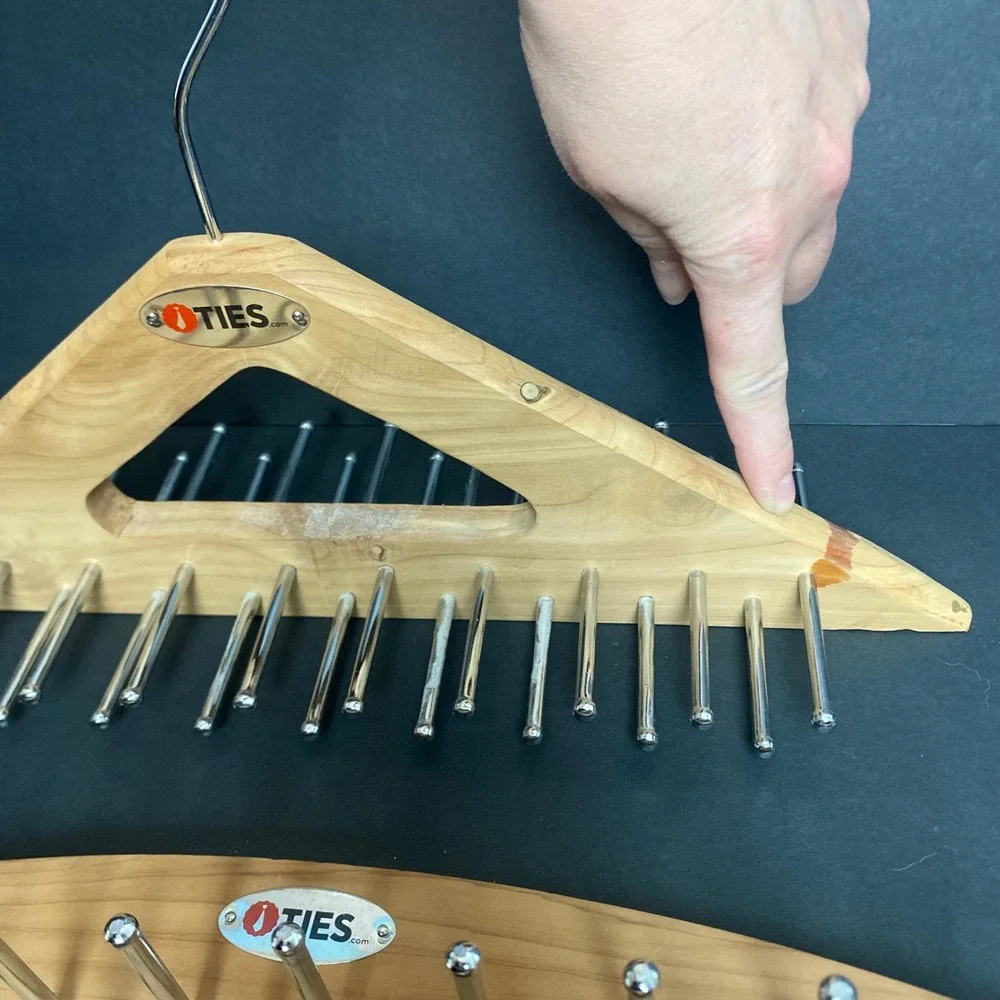 Ties.com Cedar Tie Rack Organizer Bundle Hanging and Wall Mount Set of 3 Wood